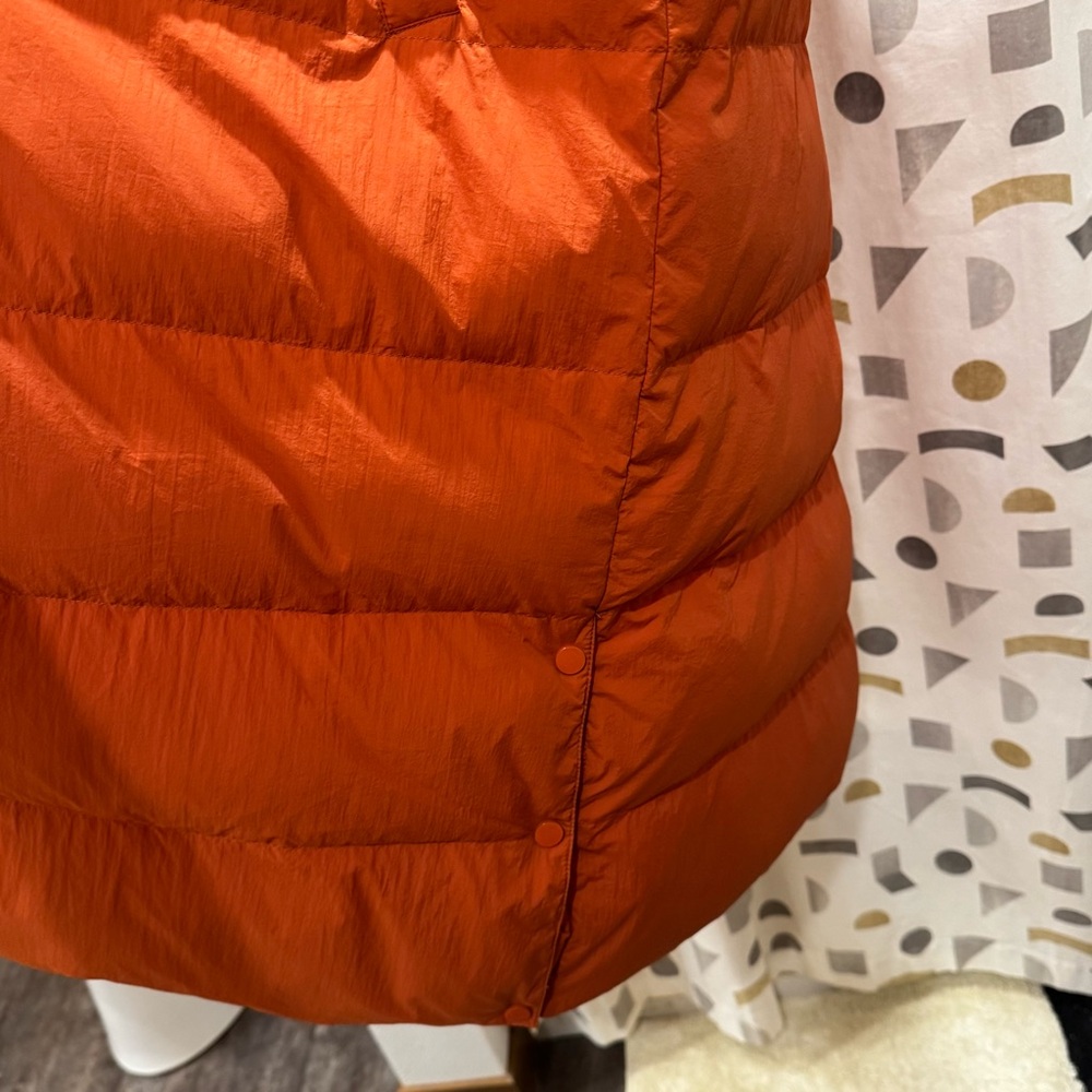BTFBM burnt orange long puffer vest - Picture 5 of 7